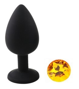 Buttplug Large Silicone Black/Yellow Guilty Toys 29-0009