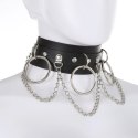 Leash with Chain and Metal Hoops 33-0032