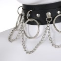 Leash with Chain and Metal Hoops 33-0032