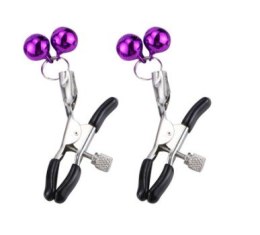 Nipple Clamps with Bell Purple Guilty Toys 29-0034
