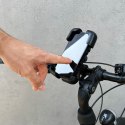 Mocny uchwyt na telefon na kierownicę roweru motocykla hulajnogi czarny