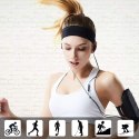 Opaska sportowa na głowę do biegania ćwiczeń fitness czarna