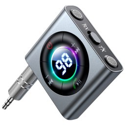 Transmiter audio Bluetooth AUX nadajnik-odbiornik do samochodu telewizora szary