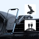 Uchwyt na telefon do samochodu z ładowarką indukcyjną Qi 15W MagSafe na deskę rozdzielczą