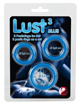 PIERŚCIEŃ LUST 3 COCK RINGS BLUE 13-0756