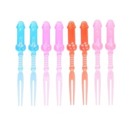 8 Penis Forks Set Mix Colours 33-0004