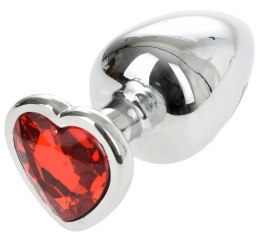 Anal Plug Hearty Large Silver/Pink Passion Labs 32-0057