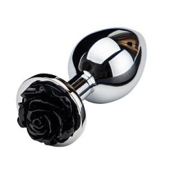 Anal Plug Rose Pleasure Small Silver/Black Guilty 29-0037