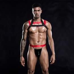 Men's Lingerie Set Top+Bikini Black/Red OS 33-0026