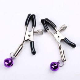 Nipple Clamps with Bell Purple Guilty Toys 29-0049