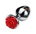 Rose Pleasure Buttplug Small Silver/Red Guilty Toy 29-0068