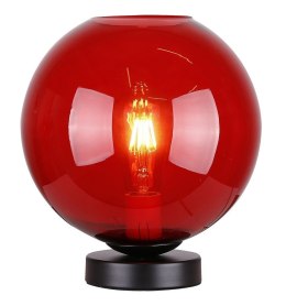 Lampka gabinetowa nocna czerwone szkło 60W E27 Globe Candellux 41-78278