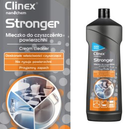 Mleczko do czyszczenia glazury stali urządzeń gastronomicznych CLINEX Stronger 750ML