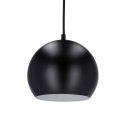 Lampa wisząca czarna metal / drewno Flen Ledea 50101263