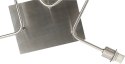 Lampa sufitowa satyna nikiel tkany abażur 6x40W Sax Candellux 36-70708